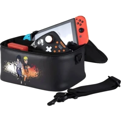 Immagine di Konix Naruto Shippuden Borsa di protezione e trasporto Lunch Bag per Nintendo Switch, Switch Lite OLED Motivo Sasuke