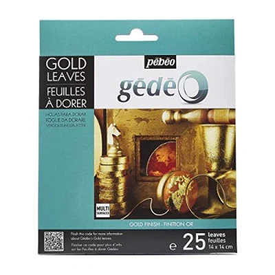 Immagine di gedeo 766543 Gédéo Confezione da 25 Foglie, Colore: Argento, Dorate, 0.02 x 15.50 18.50 cm, unità