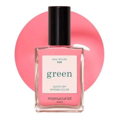 Immagine di MANUCURIST Green Smalto Unghie Rosa Pastello Pop Classico 9 Free Vegano e Bio based fino all&#039;84% Manicure Professionale 15ml (POP)