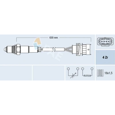 Immagine di FAE 77156 Sonda lambda davanti al catalizzatore di regolazione OPEL: Meriva A, Corsa C Hatchback, Zafira A