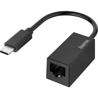 Immagine di Hama 200322 Netzwerk Adapter USB C Stecker LAN/Ethernet Buchse, Gigabit Ethernet