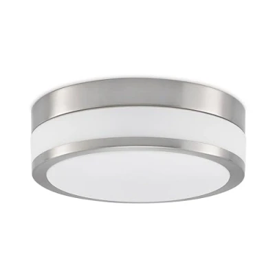 Immagine di plafoniera &#039;Flavi&#039; dimmerabile (Moderno) colore Grigio, in Metallo ad es. Bagno (2 luci, E27) di Lindby per bagno, plafoniera, lampada