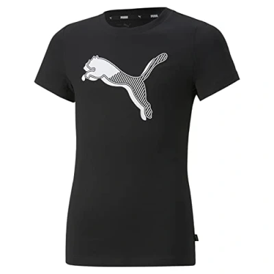 Immagine di PUMA Power Graphic Tee G, Maglietta Bambine e Ragazze, Black, 116