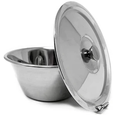 Immagine di Space Home Stampo per Budino con Coperchio in Acciaio Inossidabile Argento 16 cm