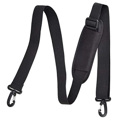 Immagine di Cinghia Tracolla,Tracolla per Borsa,Universale Sostituzione di Spalla Imbottita Morbida e Staccabile Regolabile Cintura Con Ganci Girevoli in Metallo Nero Tracolla Chitarra 1.5x63 pollici