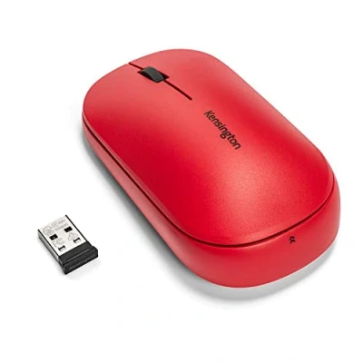 Immagine di Kensington Mouse wireless doppio SureTrack Design ambidestro e sottile, Per laptop, scrivanie o home office, Compatibile con Chrome, Mac, Windows &amp; Android, Rosso (K75352WW)