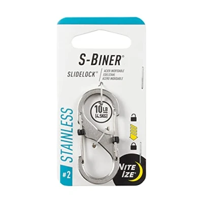 Immagine di Nite Ize LSB2 11 R3 S Biner SlideLock Stainless, 4.5 kg, Silver, #2 Single Pack