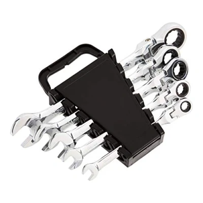 Immagine di Amazon Basics, set di chiavi e cricchetto, flessibile, metrico, 5 pezzi