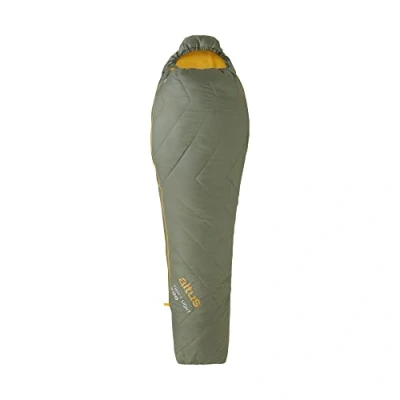 Immagine di ALTUS Tibet Light 700 H30, Technofiber Sacco a Pelo in Fibra 3D con Imbottitura da 250 g e Struttura Forma di Mummia, Ideale per Trekking Temperature +14C+10C 2C Unisex Adulto, Alloro, DCH