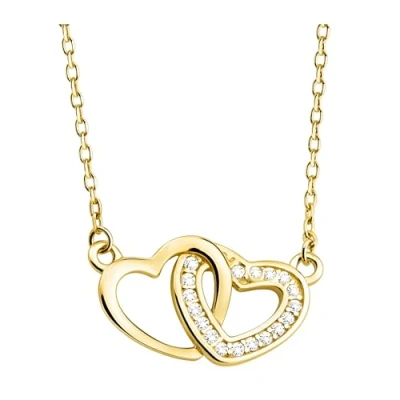 Immagine di Sofia Milani Collana da Donna in Argento 925 Placcata Oro con Pietra Zircone Ciondolo a Cuore N0755