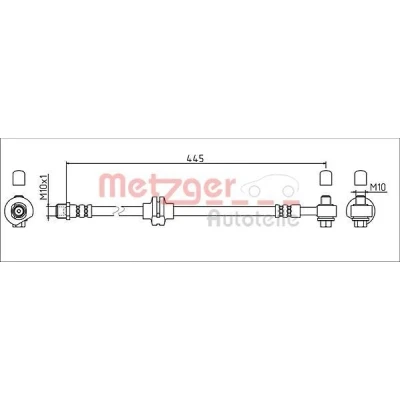 Immagine di METZGER 4111924 Tubi Freno Assale anteriore Sx 445 OPEL: Zafira C Tourer