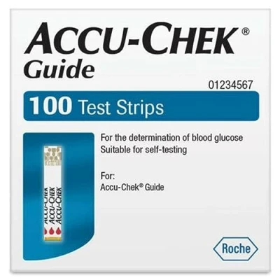 Immagine di Accu Chek Guide, Strisce Reattive per Misurare la Glicemia, 100 Pezzi