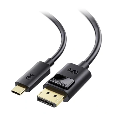Immagine di Cable Matters 32.4Gbps Bidirezionale USB C a DisplayPort 1.4 Cavo 3m Supporto 8K 60Hz/4K 240Hz (Thunderbolt 4 DisplayPort, C) Nero Funziona con iPhone 15 MacBook XPS