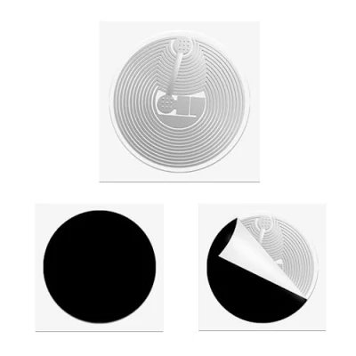 Immagine di 20 pezzi NFC Tags NTAG215 Autocollants Noir Sticker Rewritable Étiquette Ronde avec 504 Octets de Mémoire Balises Fonctionne Tous les Appareils Compatibles NFC(Rond, 25 Mm)