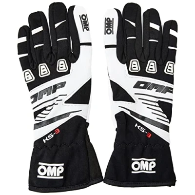 Immagine di OMP 1596645 Guanti, Nero/Bianco, S, Set di 2