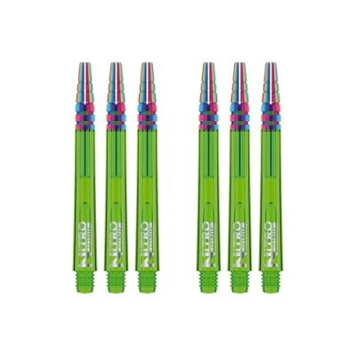 Immagine di RED DRAGON Nitrotech Ionic Alberi Freccette Aste Medi Verde 2 Set per Confezione (6 in Totale)