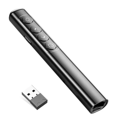 Immagine di Neoreser Wireless Presenter, Telecomando Computer Slide PC Pointer per Presentazione, Insegnamento, Ufficio, Conferenze, ecc(Nero)