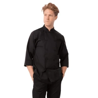 Immagine di chef Works JLCL BER 2XL Casacca da con maniche a 3/4, modello Basic, BLK 3XL