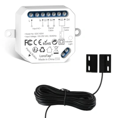 Immagine di LoraTap Apriporta WiFi Garage Door Opener, Apricancello Intelligente Interruttore Smart per Porta Garage, Controllo App Life, Vocale di Alexa