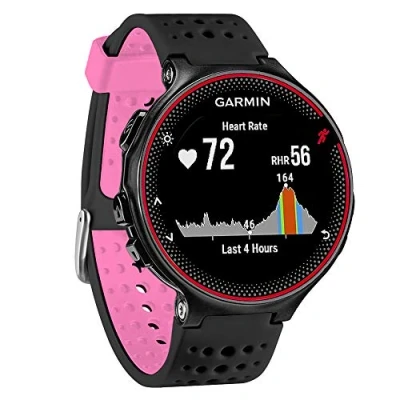 Immagine di FunBand Cinturino per Garmin Forerunner 235, Morbido di Ricambio in Silicone 235/235 Lite/220/230/620/630/735XT/Approach S20/S5/S6 Smart Watch (Nero Rosa)