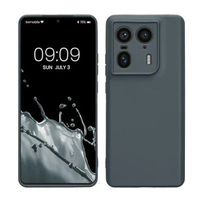 Immagine di kwmobile Custodia Compatibile con Motorola Edge 50 Ultra Cover Back Case per Smartphone in Silicone TPU Protezione Gommata ardesia scuro