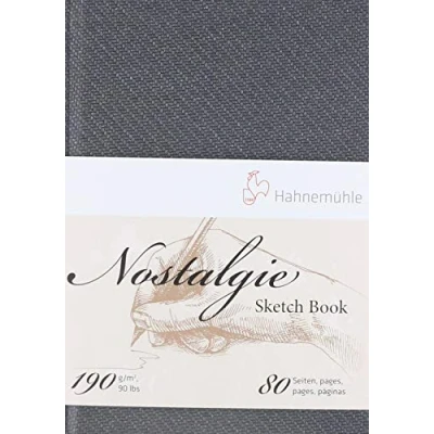 Immagine di Hahnemuhle Nostalgie Sketch Book Portrait A6 (5,8 x 4,1 inches) 190 gsm 40 sheets/80 pagine