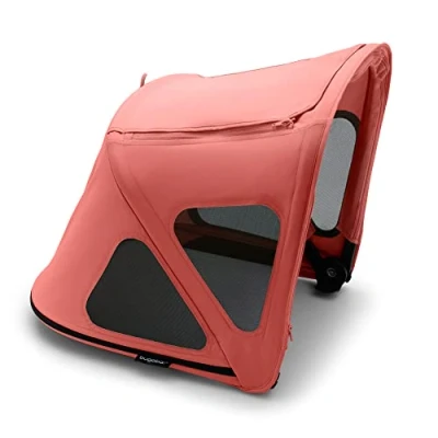 Immagine di Bugaboo Fox Cappottina Breezy, Estensibile per una maggiore copertura e Protezione Solare ottimale, Resistente all&#039;Acqua, Compatibile Con Tutti i Passeggini Fox/Cameleon 3, Sunrise Red