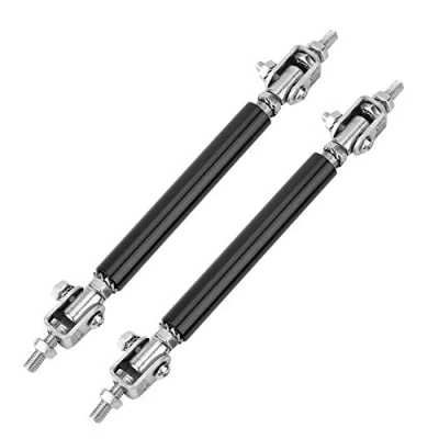 Immagine di Paraurti Protector Splitter, 2PCS 75mm Universale Anteriore Posteriore Lip Rod Splitter Kit di supporto Strut Tie Bar Support(Black)
