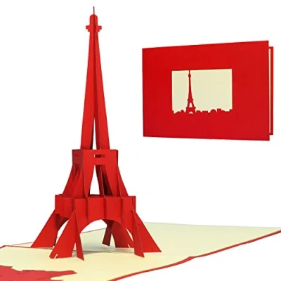 Immagine di LIN Biglietto tridimensionale pop up, serie architettura, soggetto: torre Eiffel