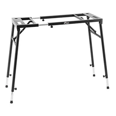 Immagine di TIGER KYS21 BK Supporto per tastiera e mixer regolabile con piattaforma piatto tastiere Nero