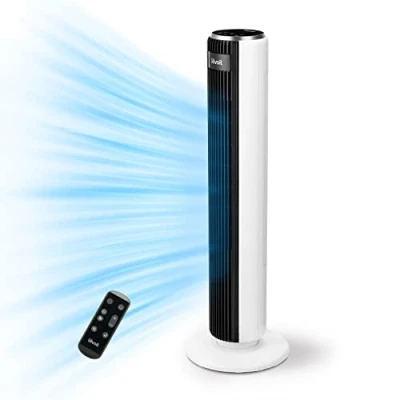 Immagine di LEVOIT Ventilatore a Torre con Telecomando 92CM, Amazon Exclusive, Potente Ventola di Raffreddamento Silenziosa 28 dB, 3 Modalità, 5 Velocità, Oscillazione 90 Timer 12H, Display LED, 39W