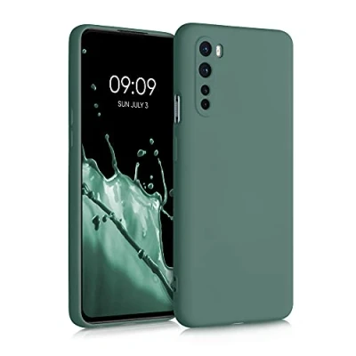 Immagine di kwmobile Custodia Compatibile con OnePlus Nord Cover Back Case per Smartphone in Silicone TPU Protezione Gommata verde militare