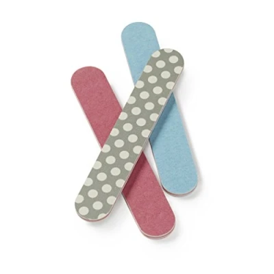 Immagine di Manicare Confezione da 3 piccole tavole di smeriglio imbottite, lime per unghie modellare artificiali e naturali, grana media su entrambi i lati, durevole, manicure o pedicure professionale