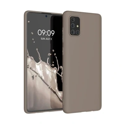 Immagine di kwmobile Custodia Compatibile con Samsung Galaxy A71 Cover Back Case per Smartphone in Silicone TPU Protezione Gommata marrone grigio