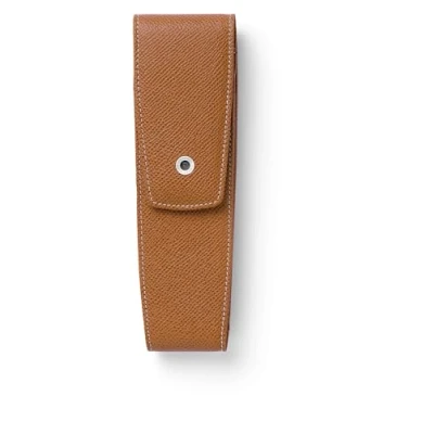 Immagine di Graf von Faber Castell 118822 Astuccio per 2 strumenti di scrittura, Epsom Cognac, portamine in pelle