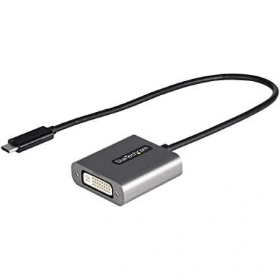Immagine di StarTech.com Adattatore USB C a DVI, Dongle / Convertitore video Type DVI Display/Monitor 1920x1200p, Compatibile TB3, Cavo da 30 cm, Versione aggiornata di CDP2DVI (CDP2DVIEC)