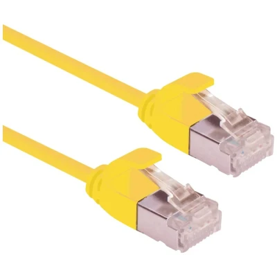 Immagine di Roline 21.15.3325 RJ45 cavo di rete, patch CAT 6A U/UTP 2.00 m Giallo non schermato, Privo alogeni, Ritardante fiamma 1 pz.