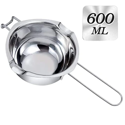 Immagine di Pentolino per Bagnomaria in Acciaio Inossidabile 600 ml Ciotola può Essere Utilizzato Sciogliere Il Formaggio Al Burro di Cioccolato,Caramelle e Candele