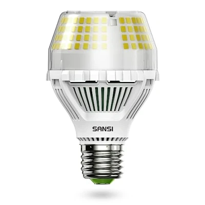 Immagine di SANSI 25W (250W Equivalenti) Lampada LED a Risparmio Energetico, A19 Lampadina 4000lm 5000K Luce Bianco Freddo, Angolo del fascio di 270 per Cucina, Ufficio, Officina, Garage, Non Dimmerabile