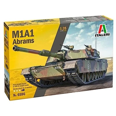 Immagine di Italeri Americano 6596 M1A1 Abrams Scala 1:35, Model Kit, Modello in Plastica da Montare, Modellismo, Multicolore, IT6596