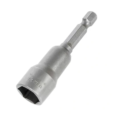 Immagine di Set di chiavi a bussola magnetiche con codolo esagonale da 13mm, per trapani, avvitatori e adattatori., grigio