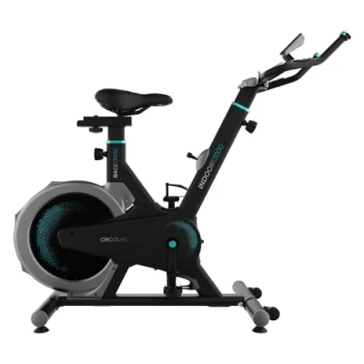 Immagine di Cecotec Cyclette Indoor con Volano da 13 kg DrumFit 13000 Race Sprint. Cardiofrequenzimetro, Display LCD, Supporto per Dispositivi, Ruote, Resistenza a Frizione, Sella Regolabile