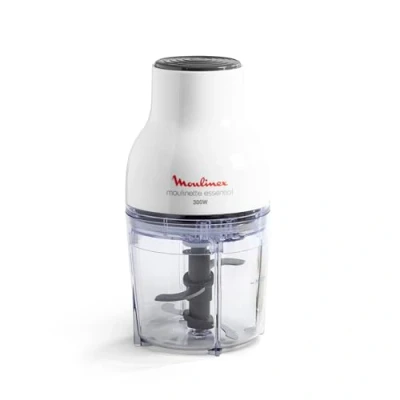 Immagine di Moulinex DJ5201 Moulinette Essential, 4 Lame Affilate, Trita, Mescola e Sminuzza, Tritatutto, Capacità Recipiente 400 ml, 300 W, Bianco