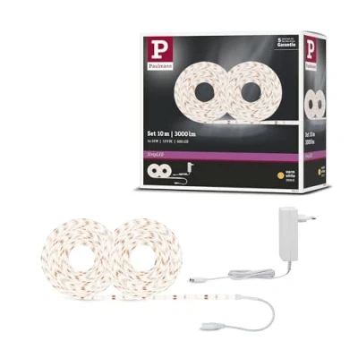 Immagine di Paulmann SimpLED 78974 Kit completo striscia LED con spina 12 V 10 m Bianco caldo 1 pz.