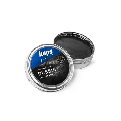 Immagine di Kaps Cera Dubbin per Scarpe di qualità, Nutrimento E Impermeabilità Pelle, Dubbin, 3 Colori (Nero, 50ml)