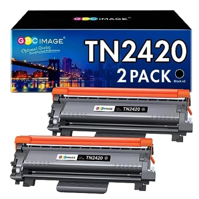 Immagine di GPC Image TN2420 TN2410 Compatibili per Brother TN 2420 Cartucce di Toner MFC L2710DW L2710DN L2730DW L2750DW HL L2310D L2350DW L2370DN DCP L2510D L2530DW (Nero, 2 Pack)