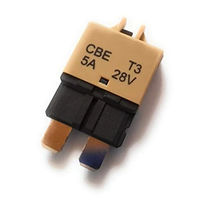 Immagine di Hansor Circuit Breaker Standard, type 3, Manual Reset, 5A CBE3 Series Interruttore automatico fusibile piatto standard 5 A Marrone chiaro 1 pz.
