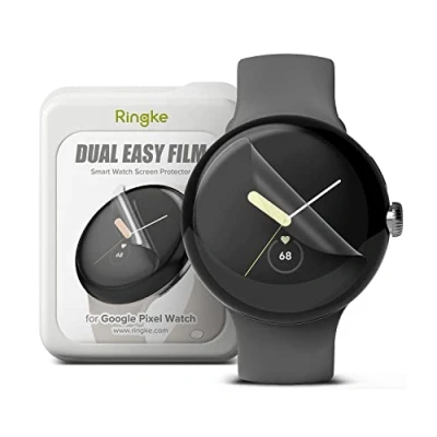 Immagine di Ringke [3 Pezzi Dual Easy Film Compatibile con Google Pixel Watch 2/1, Copertuna Totale Pellicola Protettiva per Schermo Premium