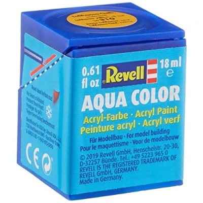 Immagine di Vernice a base dacqua Revell 36310 Giallo Lufthansa (raso) Codice colore: 310 colore RAL: 1028 Barattolo 18 ml
