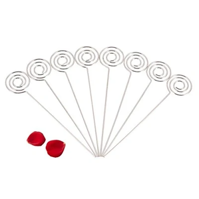 Immagine di MAGT Supporti per Clip memo,clip Metallo 50 Pezzi Argento Fai da Te in Cavi tondi Foto Carta memo Nota Display Accessori Torta Accessori(1)